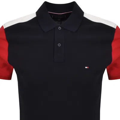 Tommy Hilfiger Blocking Polo T Shirt Navy In Blue