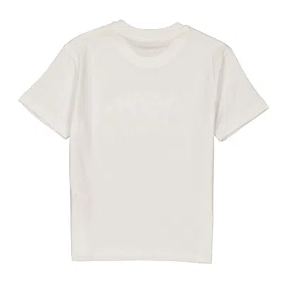 Msgm Kids White Logo Cotton T-shirt In White