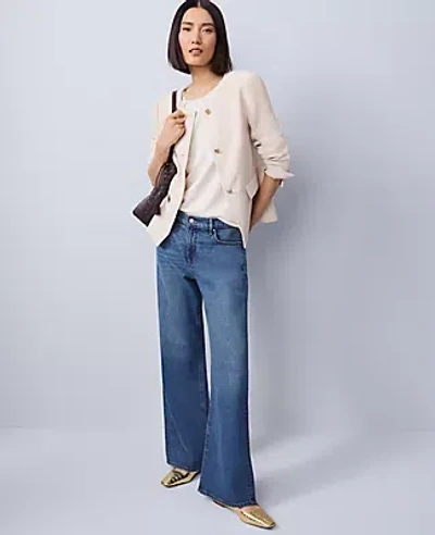 Ann Taylor Petite Split Hem Jacket In Neutral