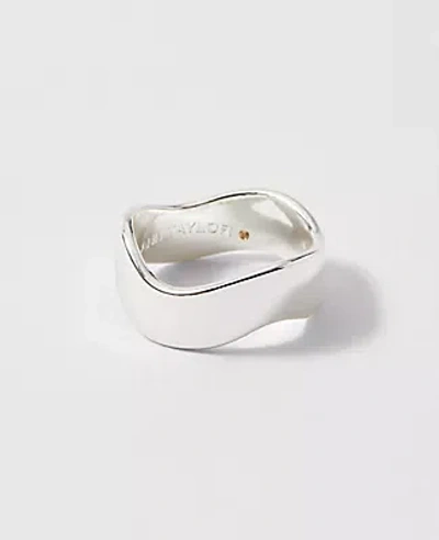 Ann Taylor Metal Wavy Ring In Metallic