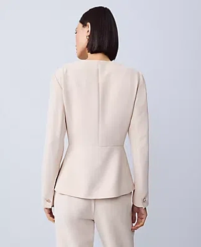 Ann Taylor Petite Split Hem Jacket In Neutral