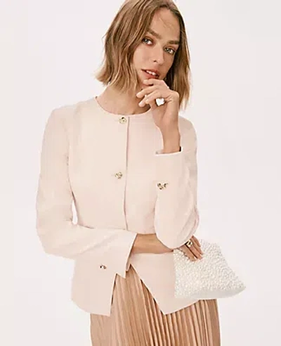 Ann Taylor Petite Split Hem Jacket In Neutral