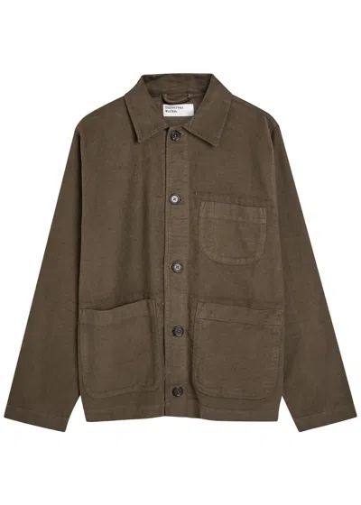 Universal Works Button Field Shirt Jacket In Brown
