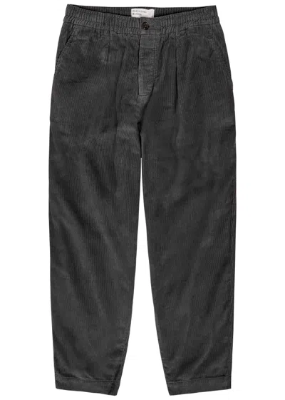 Universal Works Relaxed Tapered-leg Corduroy Trousers In Black