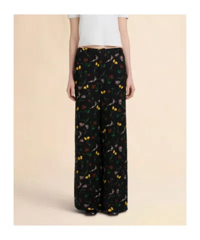 Marni Floral-print Wide-leg Trousers In Multi