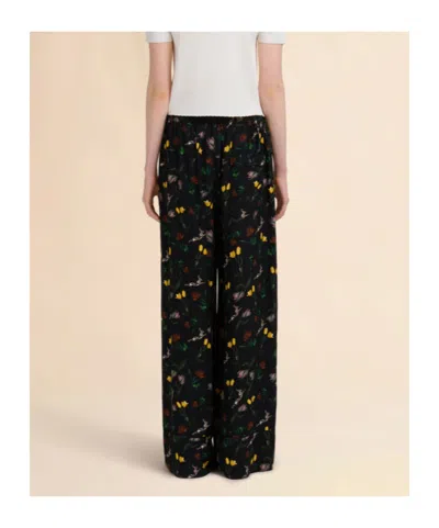 Marni Floral-print Wide-leg Trousers In Multi