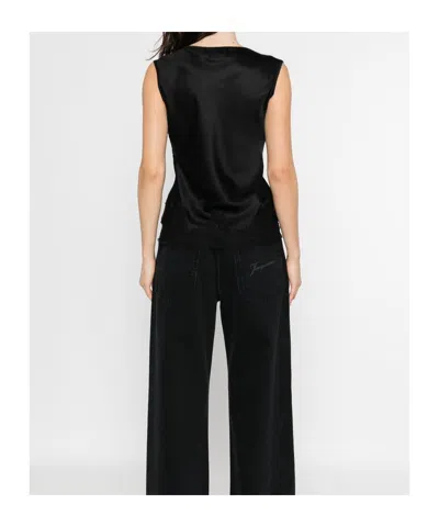 Ermanno Firenze Lace-trim Sleeveless Top In Animal Print