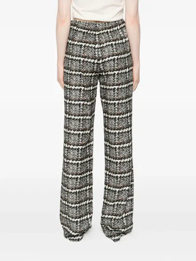 Ermanno Scervino Check  Plaid-pattern Trousers In Brown