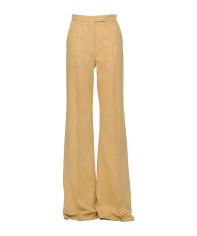 Valentino Pleated Front Casual Pants In Brown