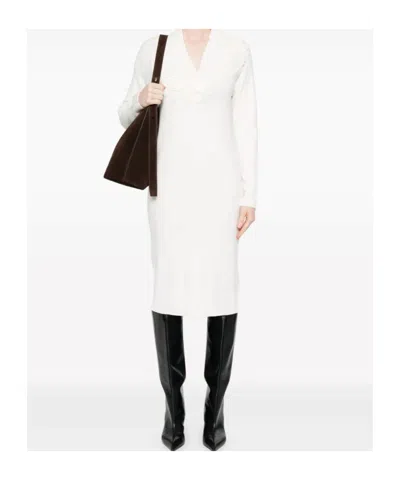 Ermanno Firenze Embroidered-appliqué Dress In White