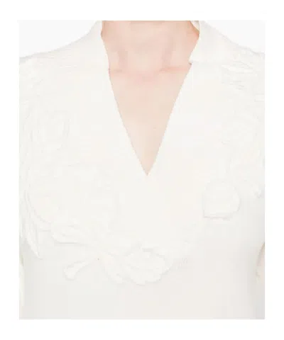 Ermanno Firenze Embroidered-appliqué Dress In White