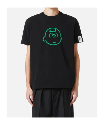 Iceberg Logo Graphic Print Short Sleeve T-shirt In Black