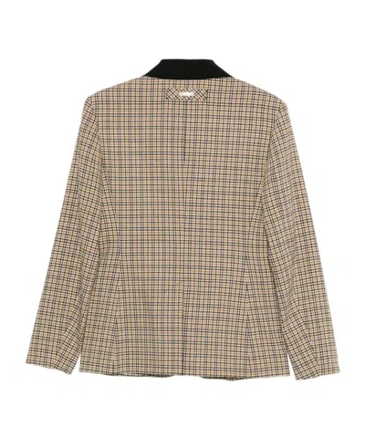 Iceberg Check-pattern Jacket In Brown