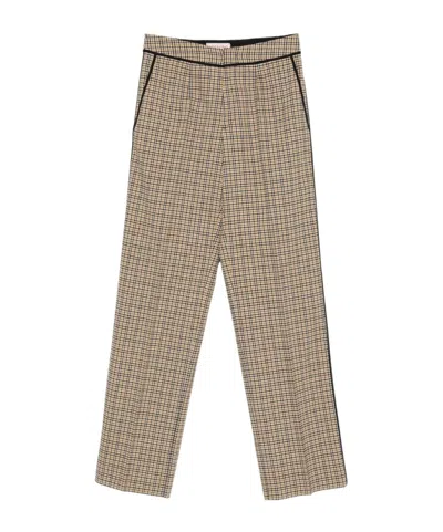 Iceberg Plaid Casual Pants In Brown