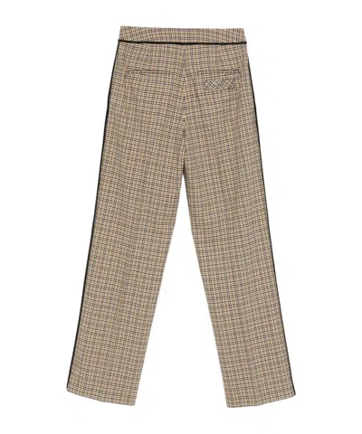 Iceberg Plaid Casual Pants In Brown