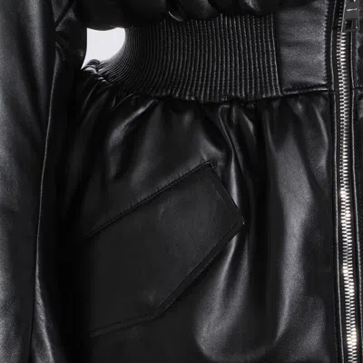 Givenchy Leather Bomber Jacket In Multi