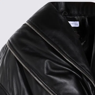 Givenchy Leather Bomber Jacket In Multi