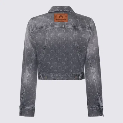 Marine Serre Jackets Blacks And Greys In Blue