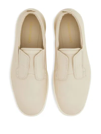 Ferragamo Gancini-embossed Loafers In Neutral