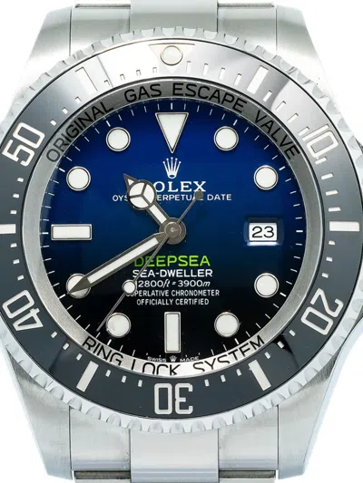 Pre-owned Rolex Deepsea Stainless Steel 44mm In Blue