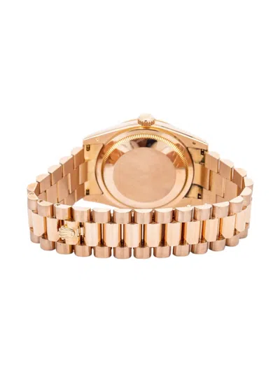 Pre-owned Rolex Day-date 18k Rose Gold Diamond 36mm In Pink