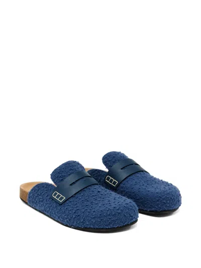 Jw Anderson Felt Loafers In Blue