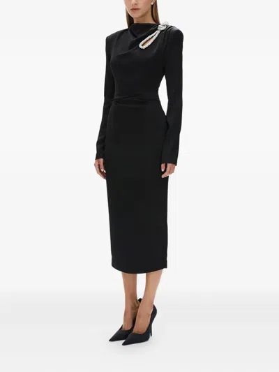 Rachel Gilbert Henrietta Sequin-embellished Dress In Black