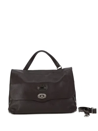 Zanellato Black Postina Medium Satchel In Pink