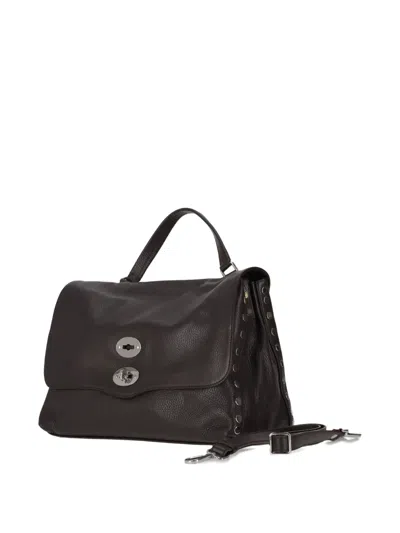 Zanellato Black Postina Medium Satchel In Pink
