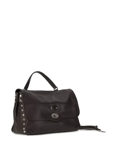 Zanellato Black Postina Medium Satchel In Pink