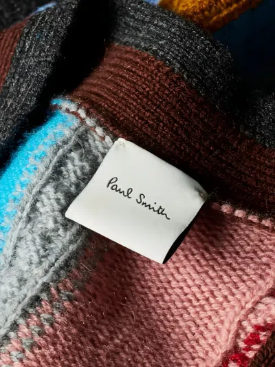 Paul Smith Cashmere Cardigan In Animal Print