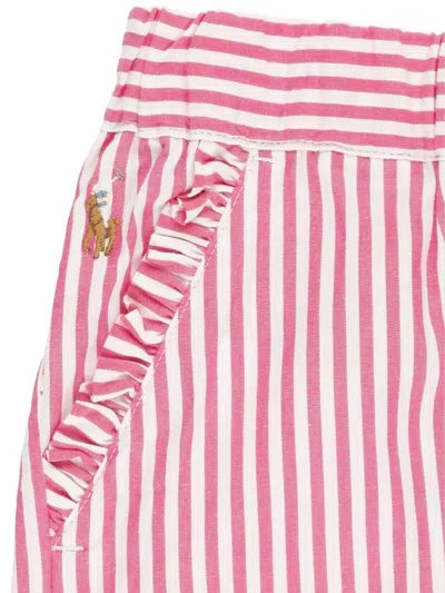 Polo Ralph Lauren Striped Ruffled Shorts In Multi