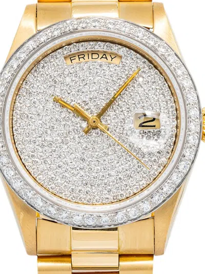 Pre-owned Rolex Day-date 36mm In White