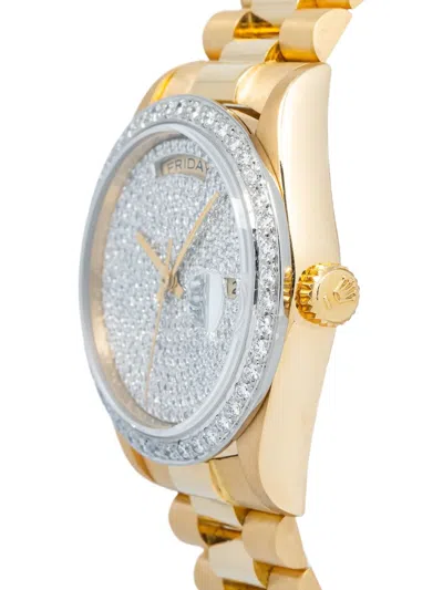 Pre-owned Rolex Day-date 36mm In White