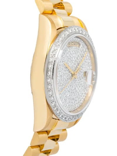 Pre-owned Rolex Day-date 36mm In White