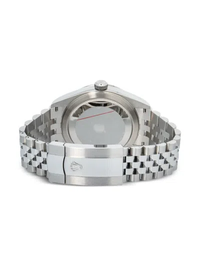 Pre-owned Rolex Stainless Steel Sky-dweller 42mm In White