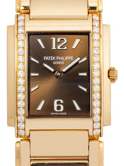 Pre-owned Patek Philippe 18k Rose Gold Twenty~4 25mm In Brown