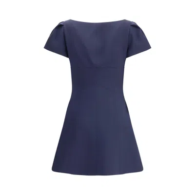 Alexander Mcqueen Dress Mcqueen Woman Color Navy In Blue