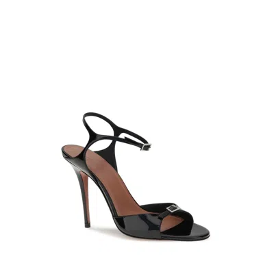 Amina Muaddi Patent-leather Adut Women's Sandal In Black
