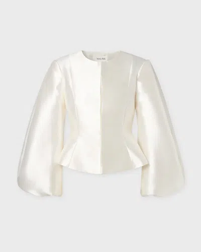 Malina Blouse Vendela Balloon Sleeve In Silver