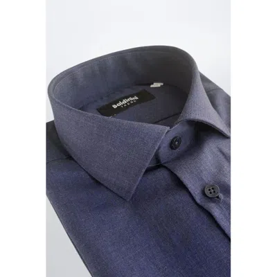 Baldinini Trend Blue Cotton Shirt In Blue