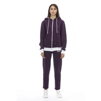 Baldinini Trend Purple Cotton Tracksuit In Purple