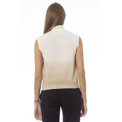 Baldinini Trend White Wool Sleeveles In Multi