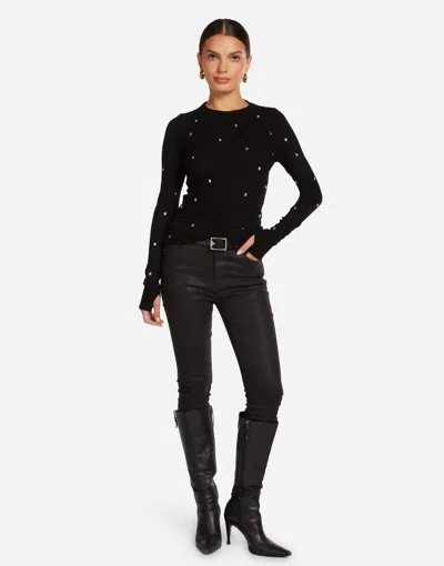 Lauren Moshi Mckinley Crystal Skulls In Black