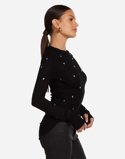 Lauren Moshi Mckinley Crystal Skulls In Black