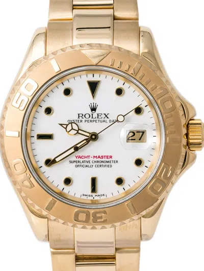 Pre-owned Rolex Yacht-master 40mm In White