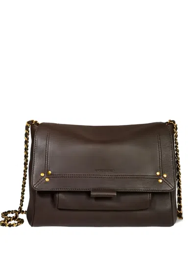 Jérôme Dreyfuss Lulu M Shoulder Bag With Chain Strap In Brown