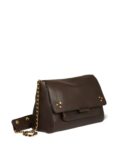 Jérôme Dreyfuss Lulu M Shoulder Bag With Chain Strap In Brown