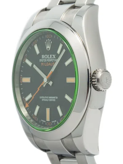 Pre-owned Rolex Stainless Steel Milgauss 40mm In Black