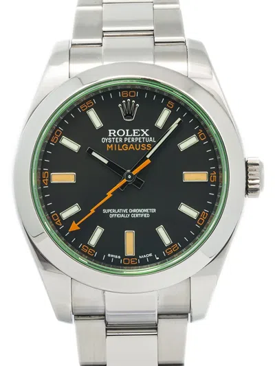 Pre-owned Rolex Stainless Steel Milgauss 40mm In Black